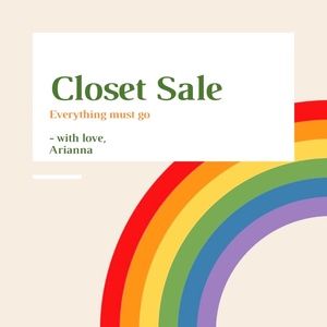ACCEPTING OFFERS| EVERYTHING MUST GO| CLOSET SALE|